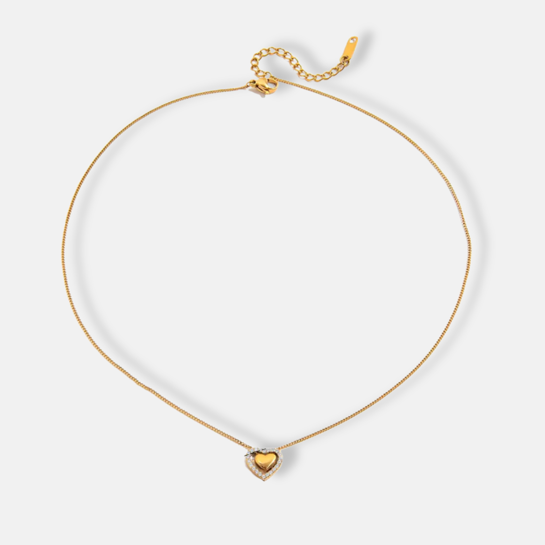 Eternal Heart Pendant Necklace 18K Gold Plated