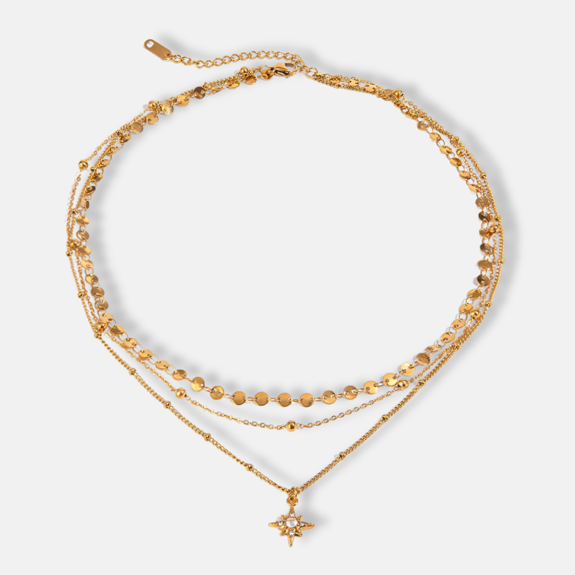 Luna Star Necklace 18K Gold Plated