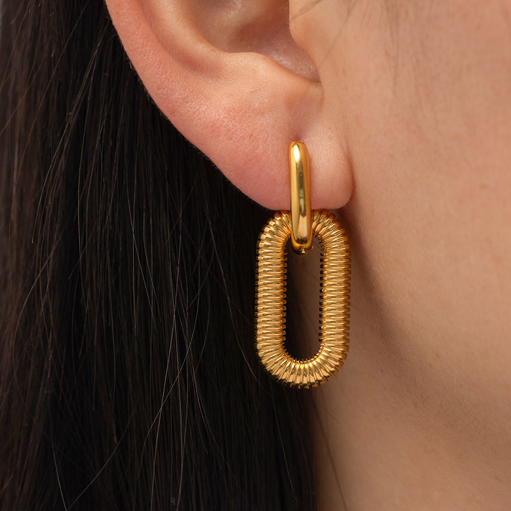 Urban Link Earrings 18K Gold Plated