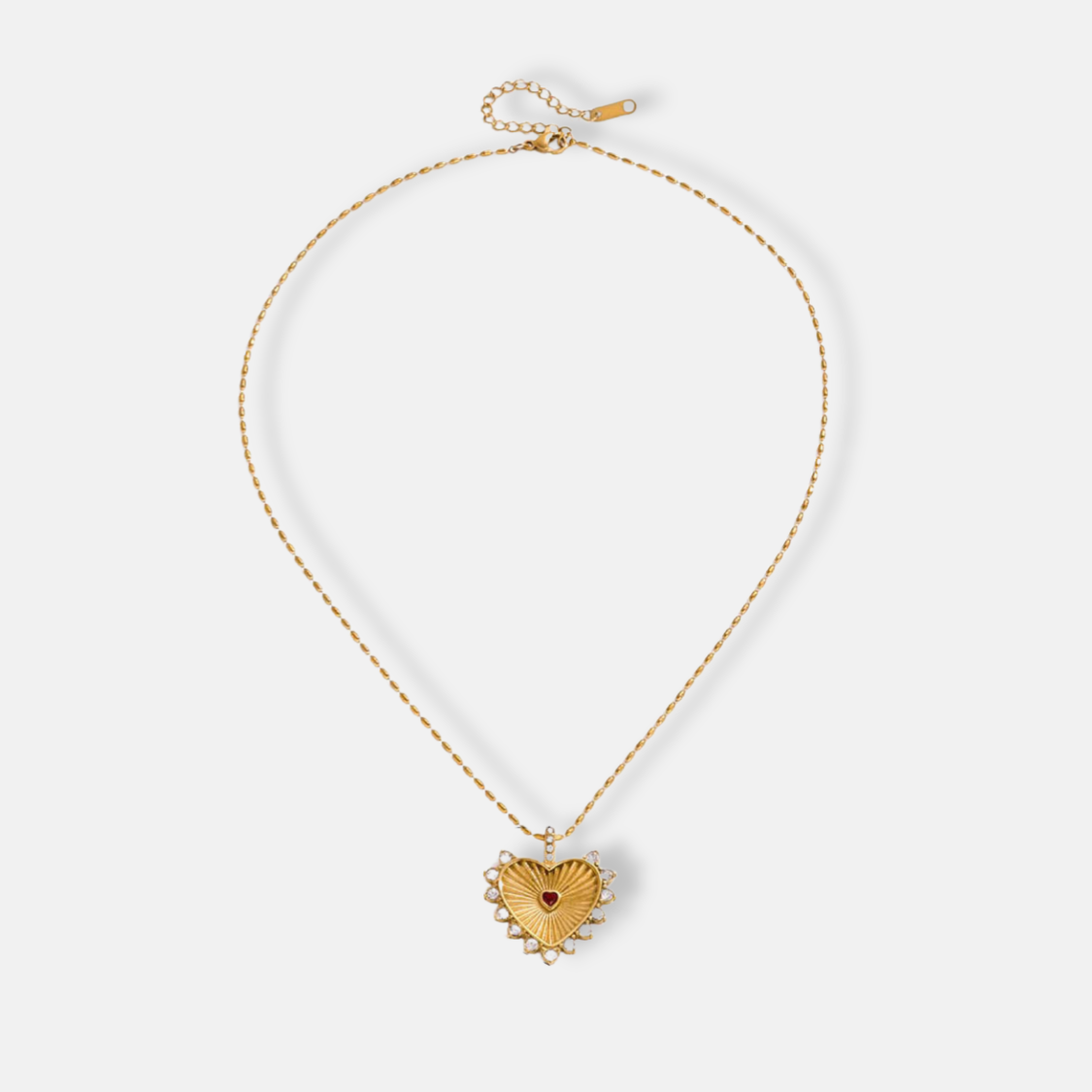 Heart Pendant Necklace 18K Gold Plated