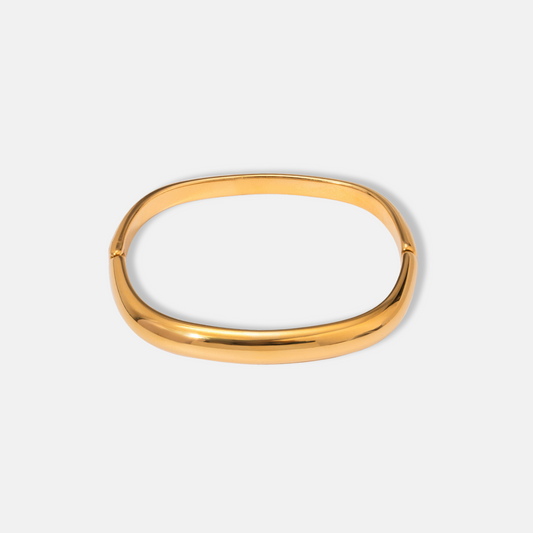 Luna Curve Bangle 18k Gold Plated
