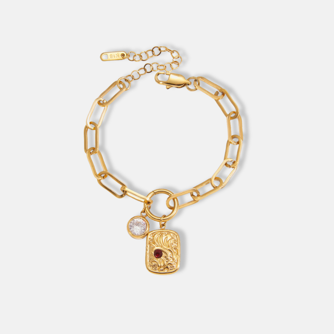 Regal Charm Bracelet 18K Gold Plated