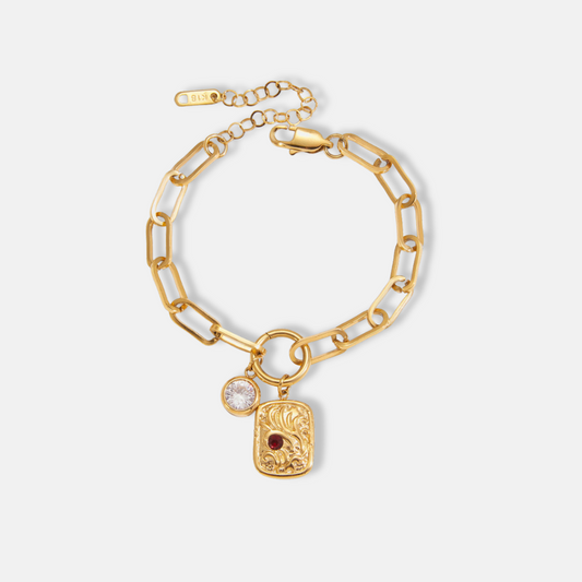 Regal Charm Bracelet 18K Gold Plated