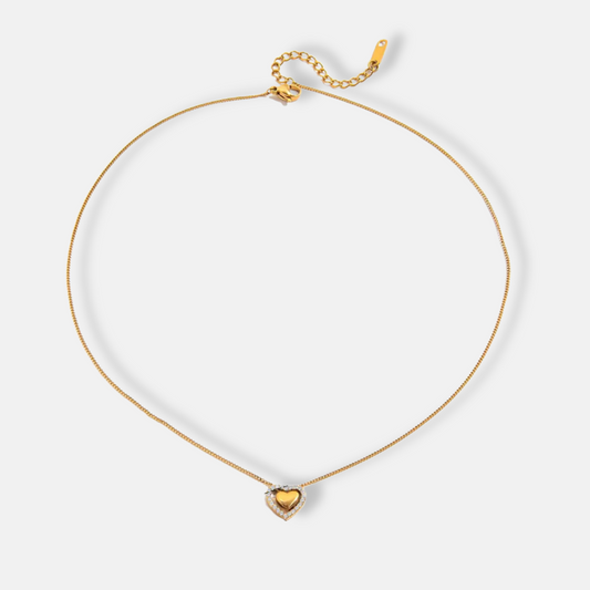 Eternal Heart Pendant Necklace 18K Gold Plated