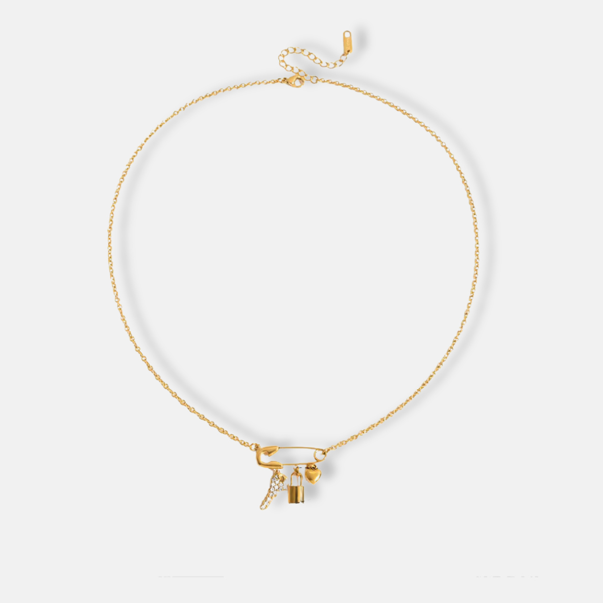 Golden Charm Necklace 18k Gold Plated