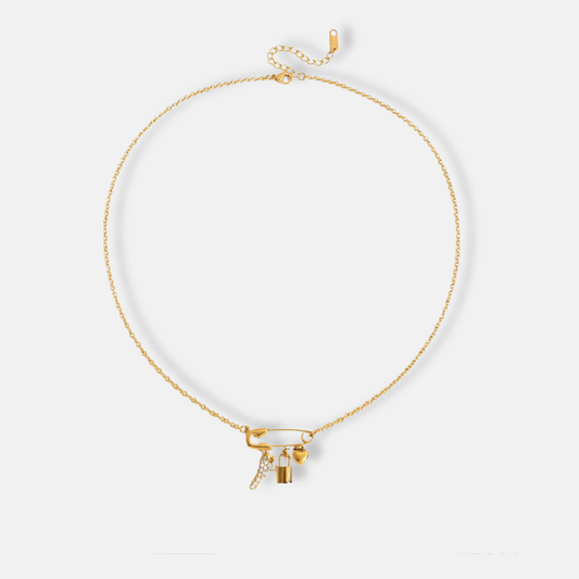 Golden Charm Necklace 18k Gold Plated