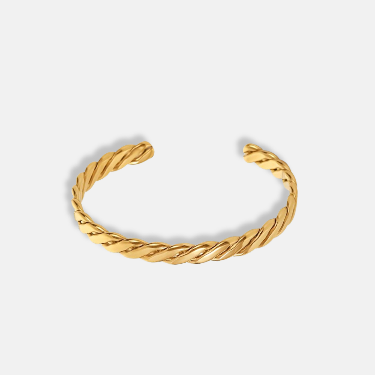 Twist Bangle 18K Gold Plated