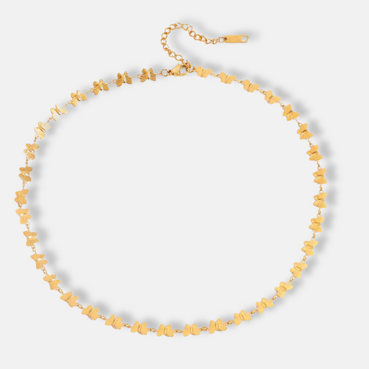 Butterfly Chain Necklace 18K Gold Plated