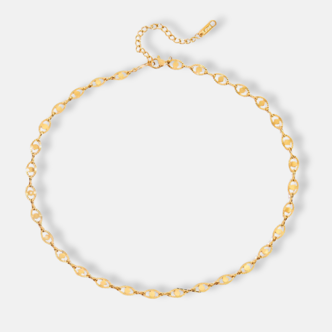 Evil Eye Chain Necklace 18K Gold Plated