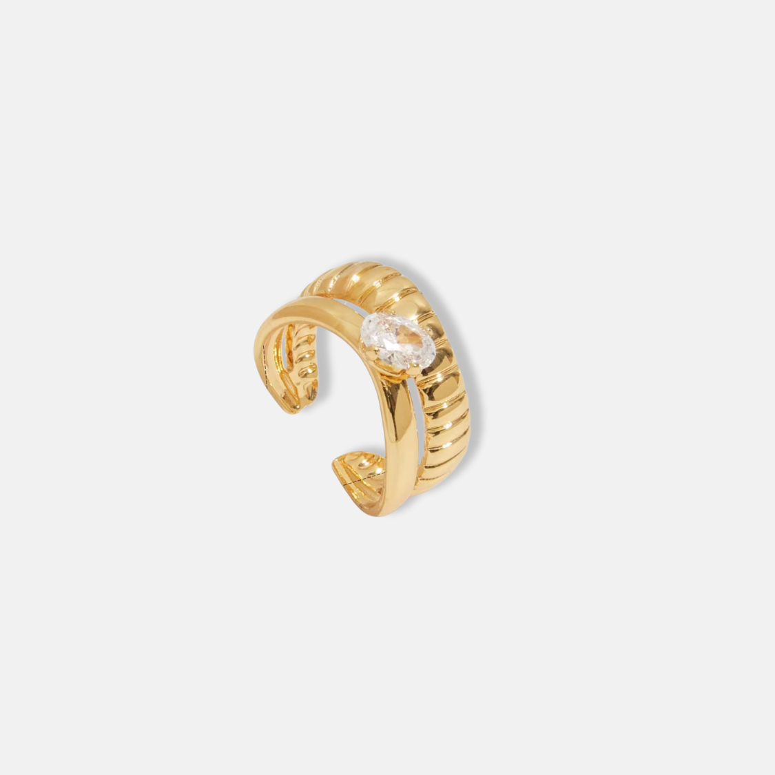 Marquise Zircon Ring 18K Gold Plated