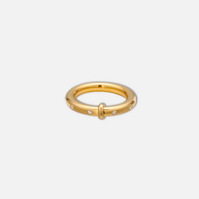 Luna Band Ring 18k Gold Plated